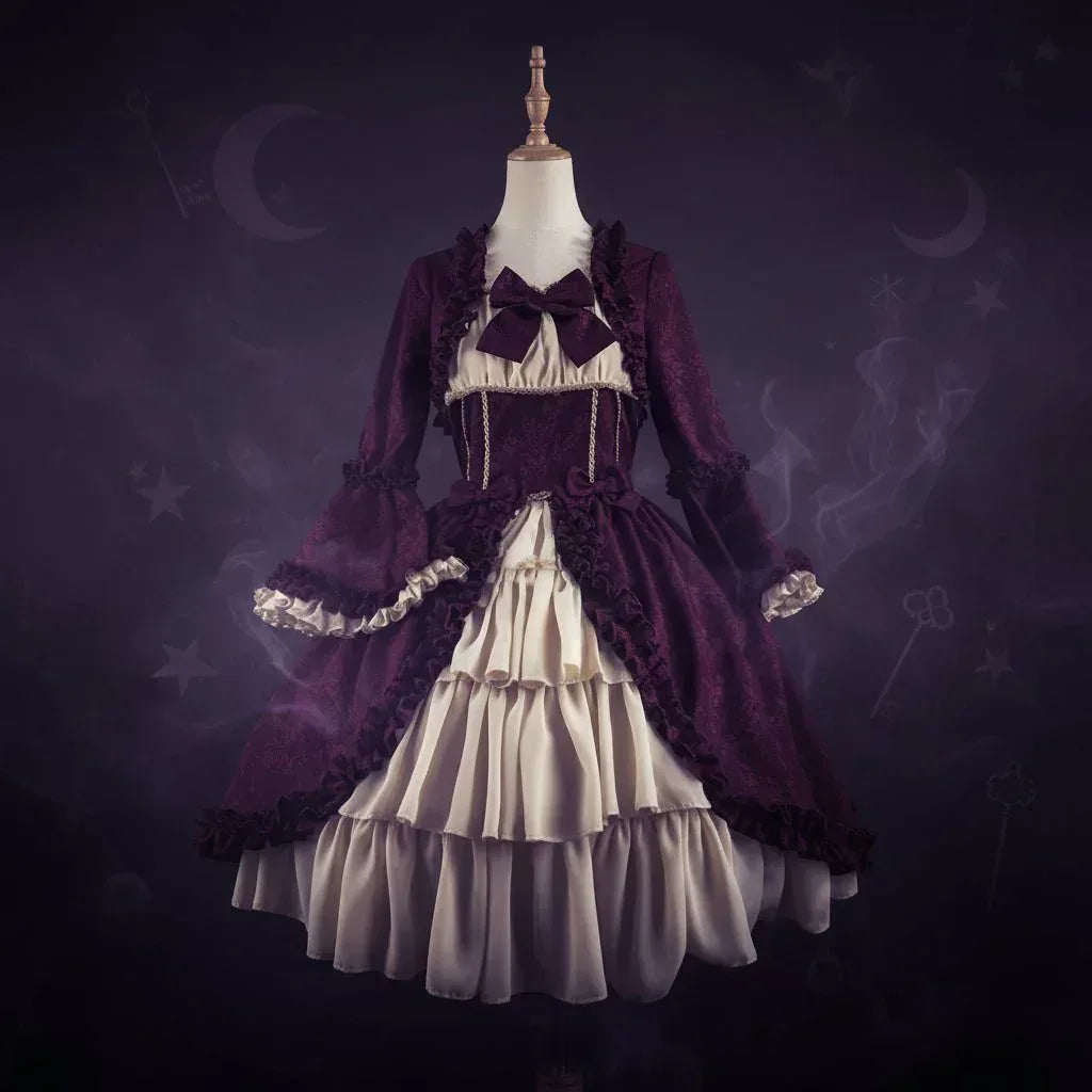 Medieval Court Dress - Sorceress Sanctuary Wine Red / S-Wine Red / M-Wine Red / L-Wine Red / XL-Wine Red / XXL
