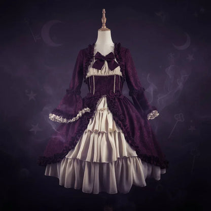 Medieval Court Dress - Sorceress Sanctuary Wine Red / S-Wine Red / M-Wine Red / L-Wine Red / XL-Wine Red / XXL