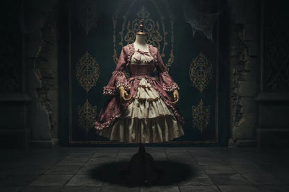 Medieval Court Dress - Sorceress Sanctuary Wine Red / S-Wine Red / M-Wine Red / L-Wine Red / XL-Wine Red / XXL