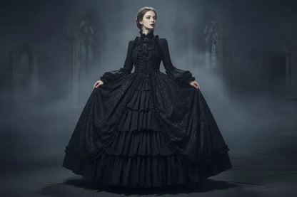 Medieval Court Dress - Sorceress Sanctuary Wine Red / S-Wine Red / M-Wine Red / L-Wine Red / XL-Wine Red / XXL