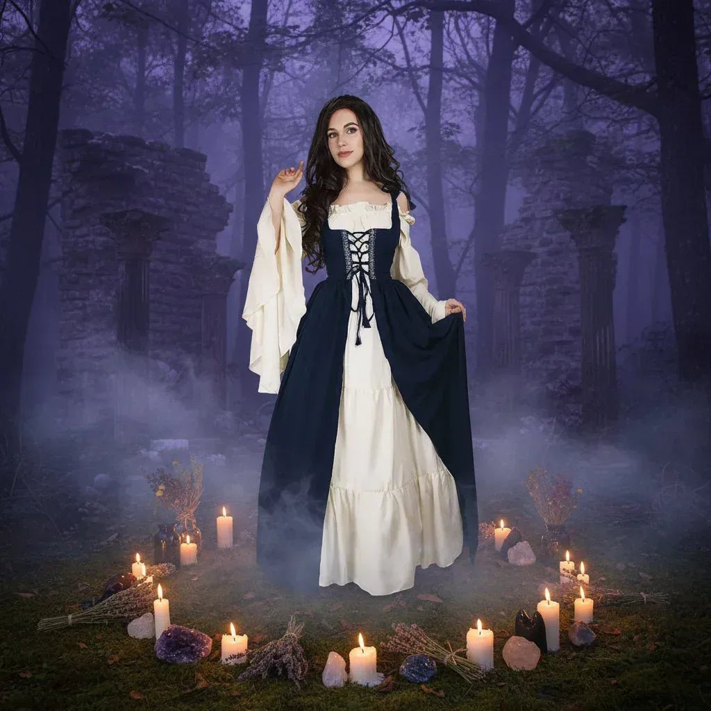 Medieval Dress - Sorceress Sanctuary Dark blue / S-Dark blue / M-Dark blue / L-Dark blue / XL-Dark blue / XXL