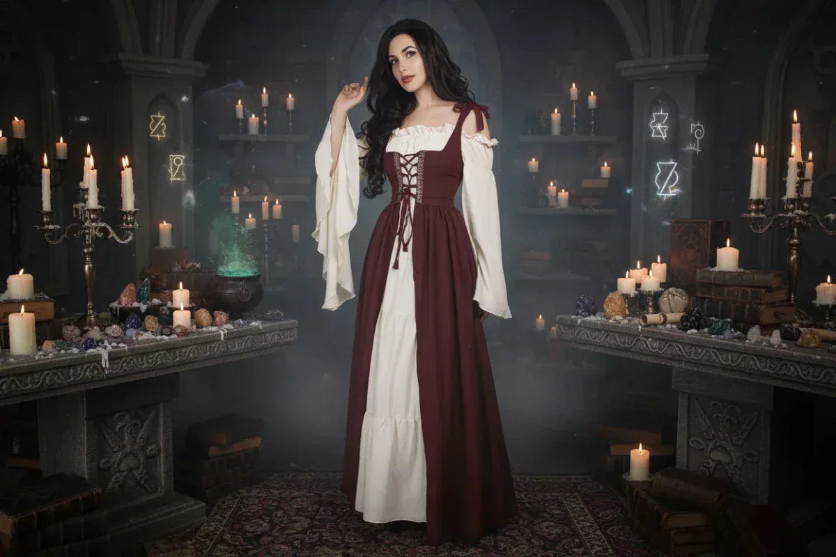 Medieval Dress - Sorceress Sanctuary Dark blue / S-Dark blue / M-Dark blue / L-Dark blue / XL-Dark blue / XXL