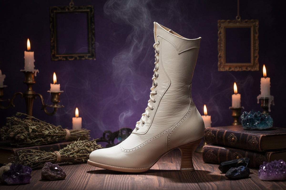 British Style Mid-Heel Women's Lace-Up Ankle Boots Sorceress Sanctuary