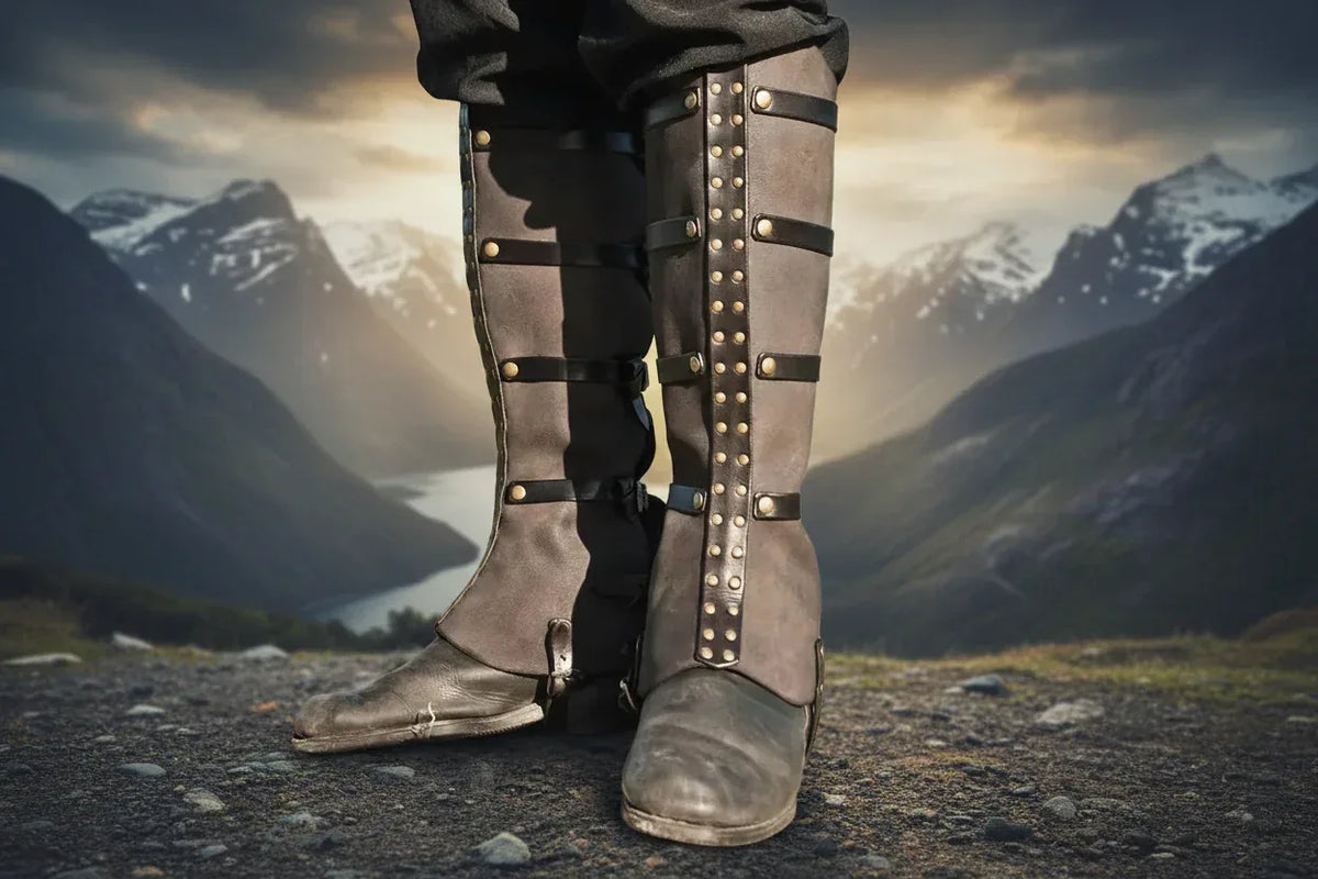 Medieval Shoe Covers - Sorceress Sanctuary Brown-Black