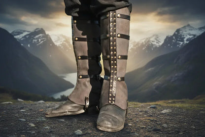 Medieval Shoe Covers - Sorceress Sanctuary Brown-Black