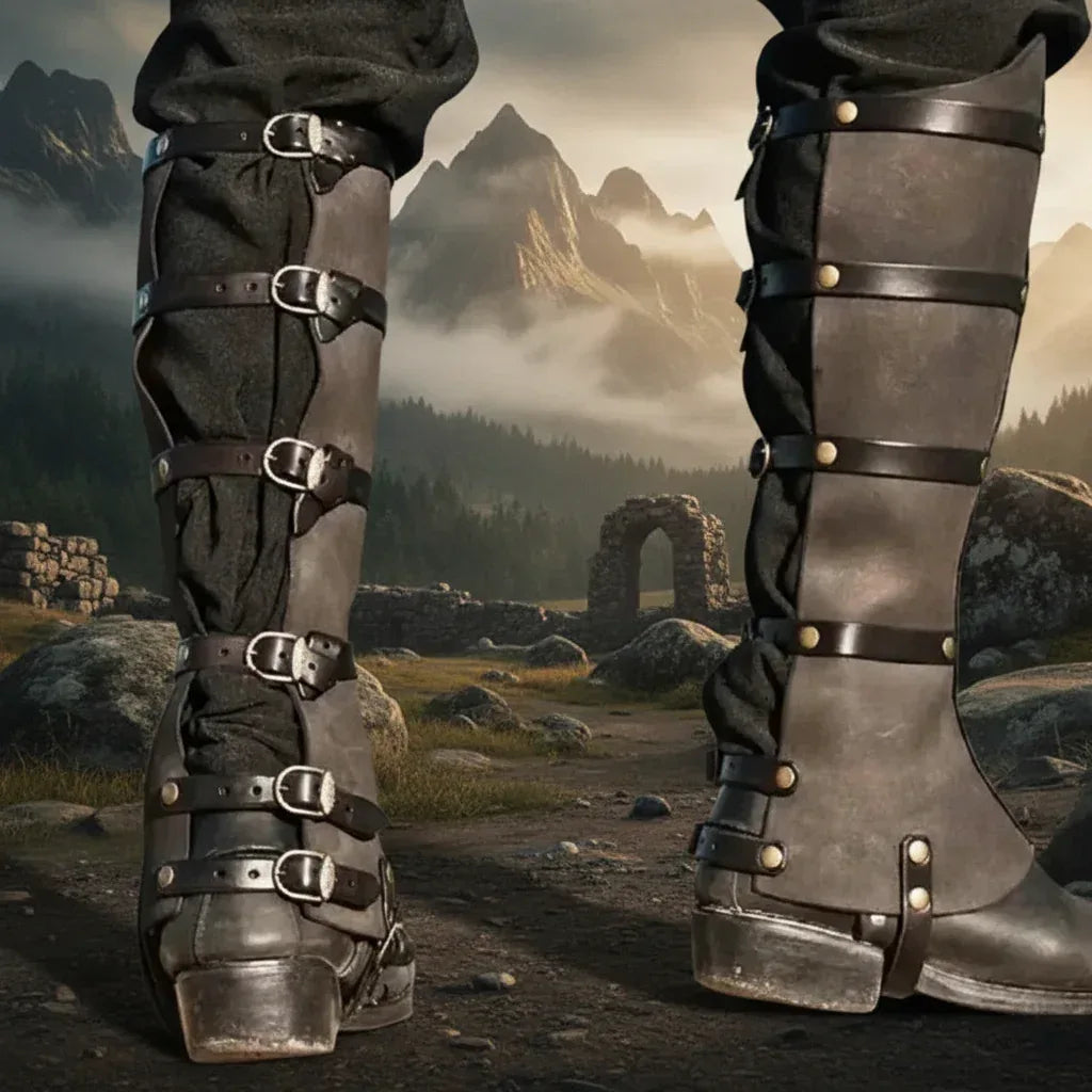 Medieval Shoe Covers - Sorceress Sanctuary Brown-Black