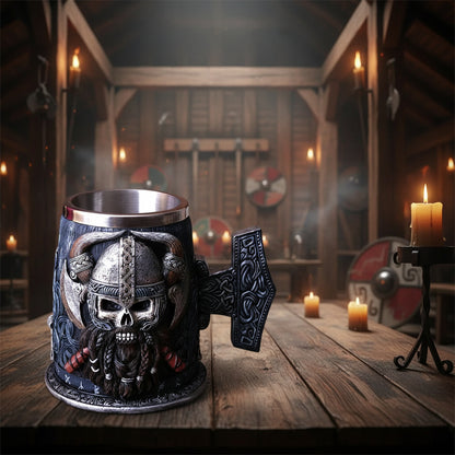 Medieval Viking Beer Mug with Axe Design, 18cm Sorceress Sanctuary