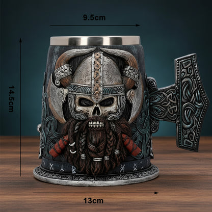 Medieval Viking Beer Mug with Axe Design, 18cm Sorceress Sanctuary