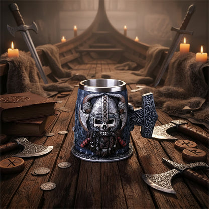 Medieval Viking Beer Mug with Axe Design, 18cm Sorceress Sanctuary