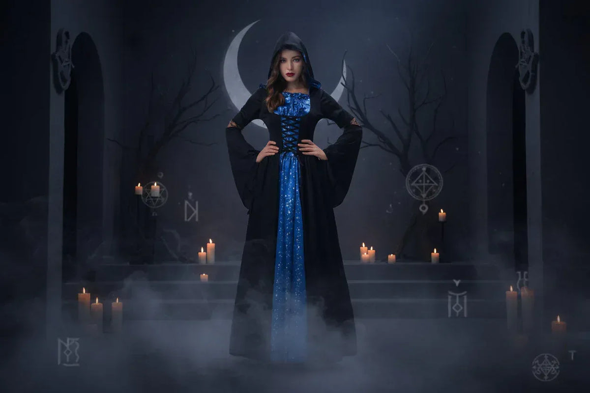 Medieval Witch Outfit - Sorceress Sanctuary Black / S-Black / M-Black / L-Black / XL-Black / 2XL