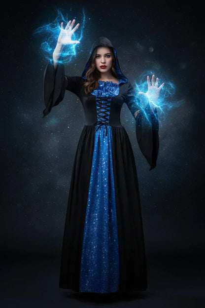 Medieval Witch Outfit - Sorceress Sanctuary Black / S-Black / M-Black / L-Black / XL-Black / 2XL