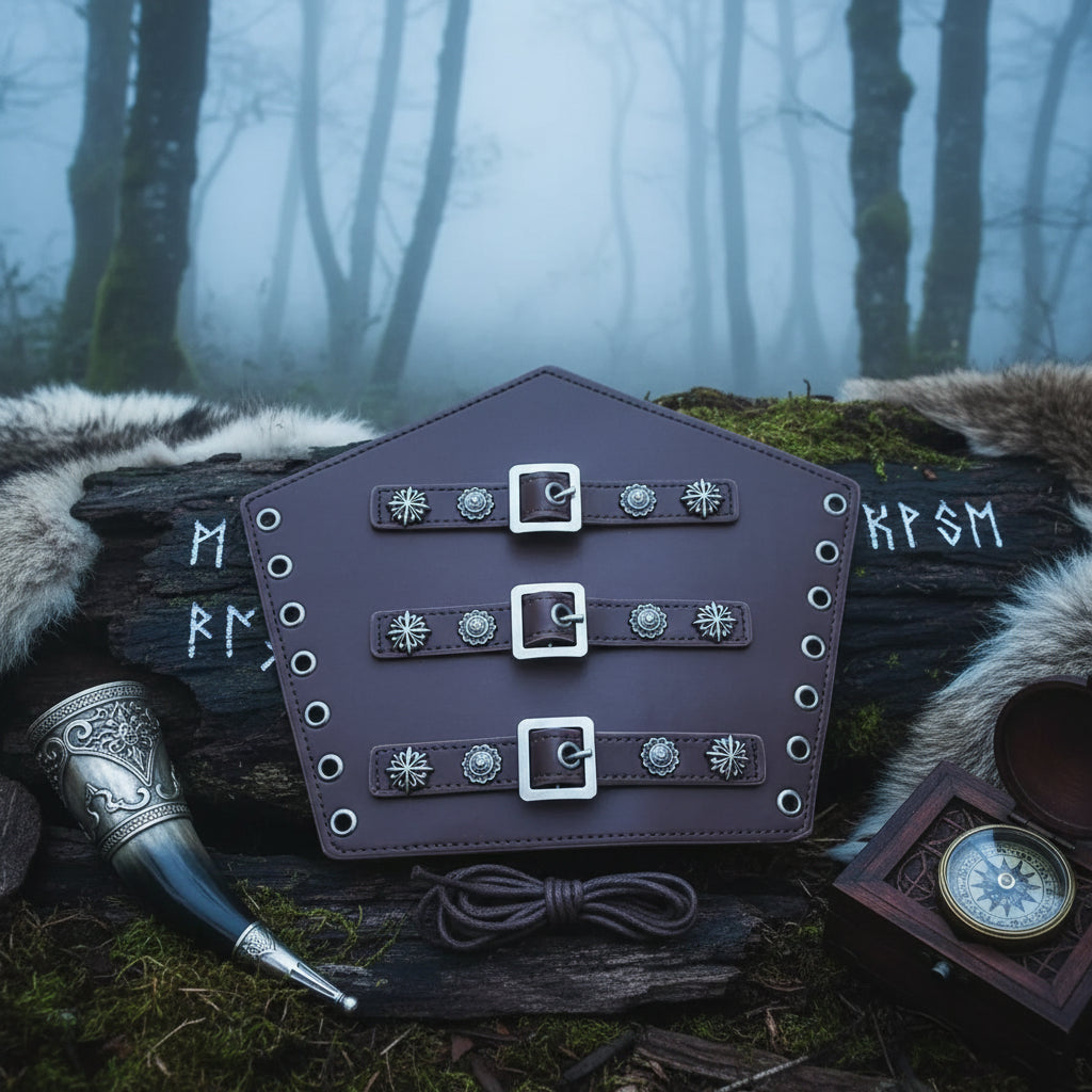 Medieval Wrist Guards - Sorceress Sanctuary brown-dark coffee