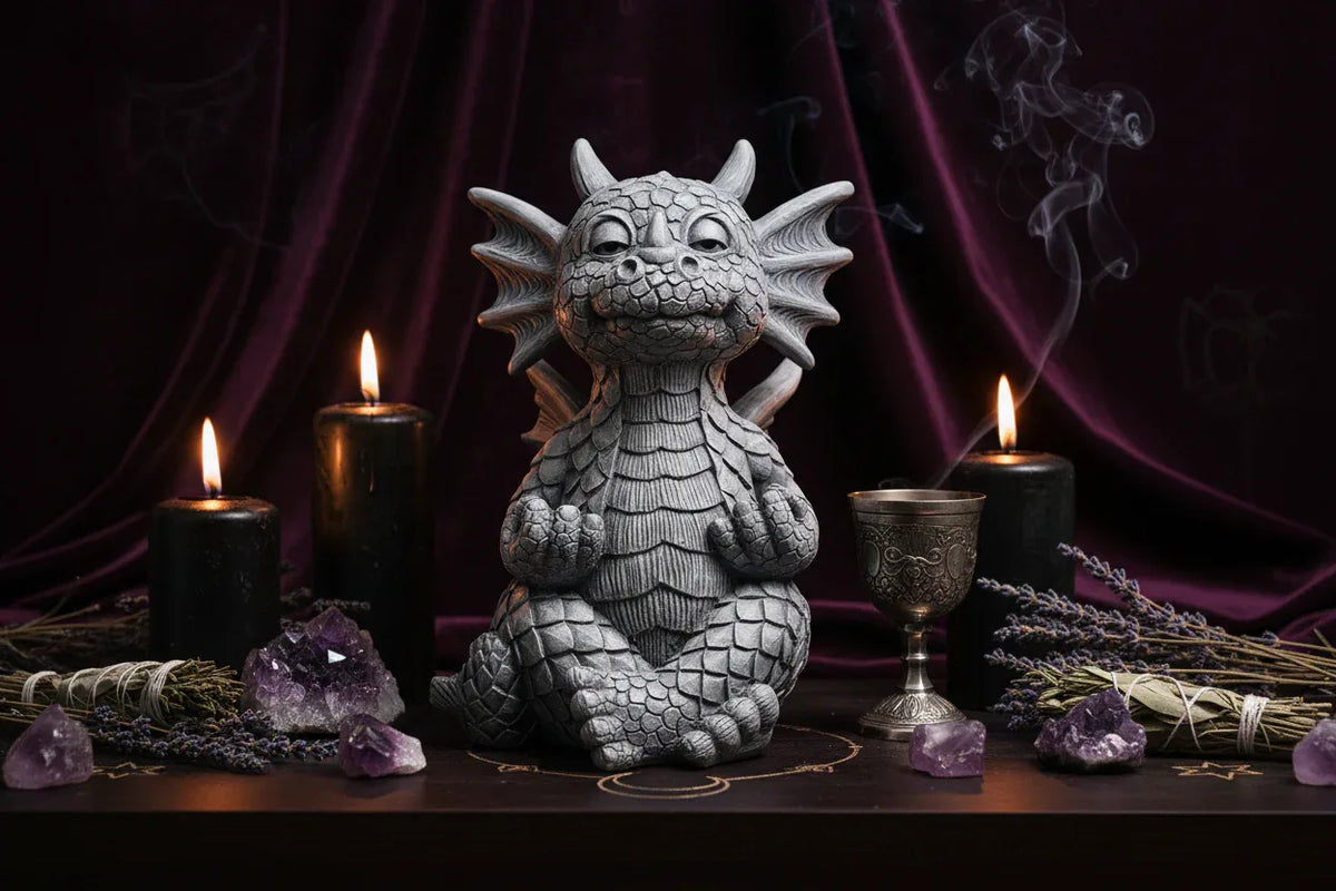 Meditation Dragon Statue - Sorceress Sanctuary A-B-C