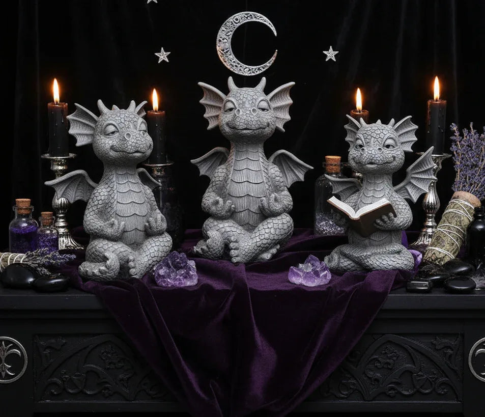 Meditation Dragon Statue - Sorceress Sanctuary A-B-C