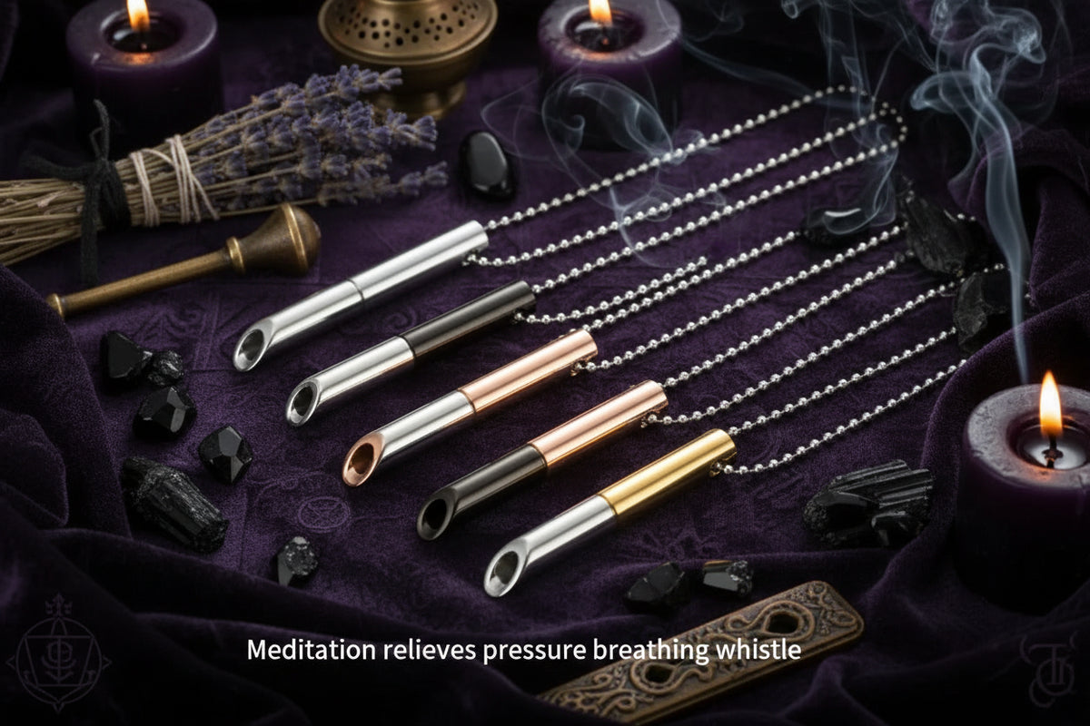 Meditation Mindfulness Necklace - Sorceress Sanctuary steel color-Rose gold-black-gold