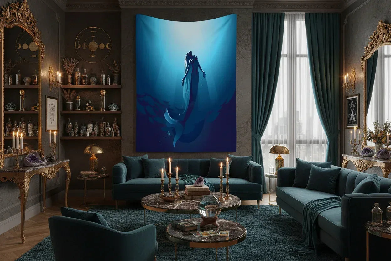 Mermaid Sea Tapestry - Sorceress Sanctuary 150x130cm thick-150x130cm-150x200cm-150x200cm thick