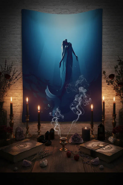 Mermaid Sea Tapestry - Sorceress Sanctuary 150x130cm thick-150x130cm-150x200cm-150x200cm thick