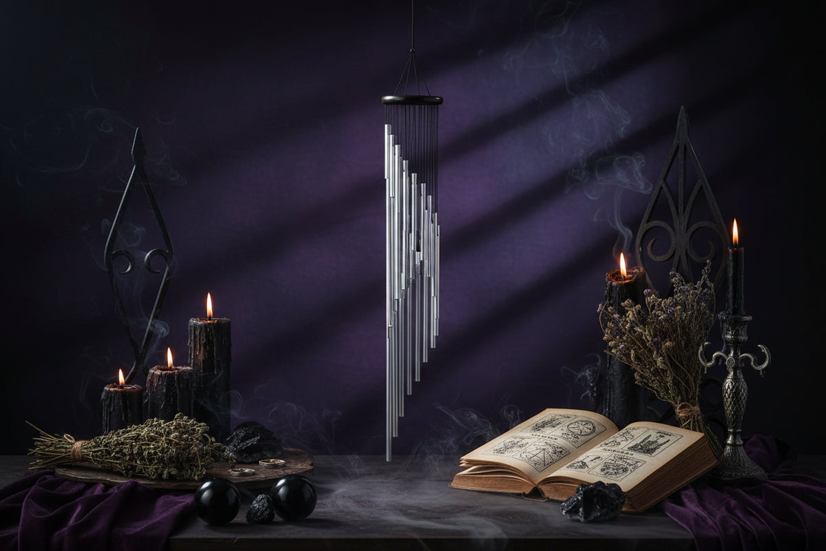 Metal Wind Chimes - Sorceress Sanctuary Golden-Silver