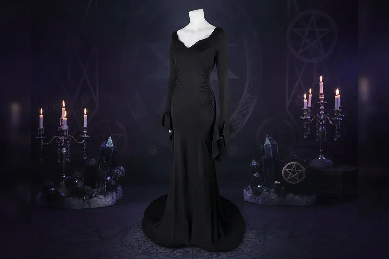 Midnight Enchantress Dress - Sorceress Sanctuary Black / XS-Black / S-Black / M-Black / L-Black / XL