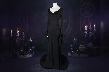 Midnight Enchantress Dress - Sorceress Sanctuary Black / XS-Black / S-Black / M-Black / L-Black / XL