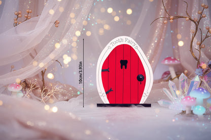 Mini Fairy Door - Sorceress Sanctuary Green-Blue-Yellow and White-Rainbow-Yellow