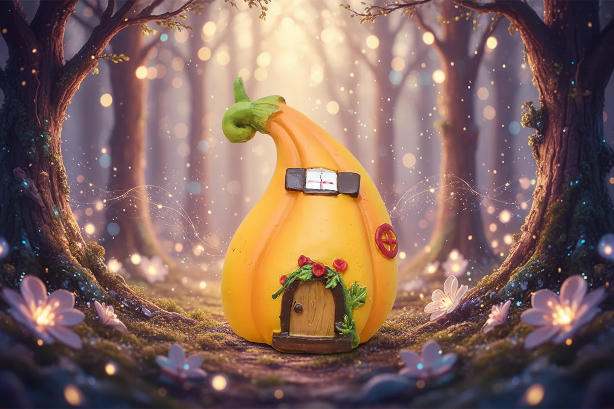 Mini Fairy Houses - Sorceress Sanctuary Mushroom-Pumpkin