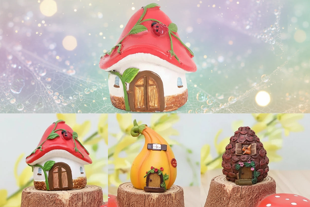 Mini Fairy Houses - Sorceress Sanctuary Mushroom-Pumpkin