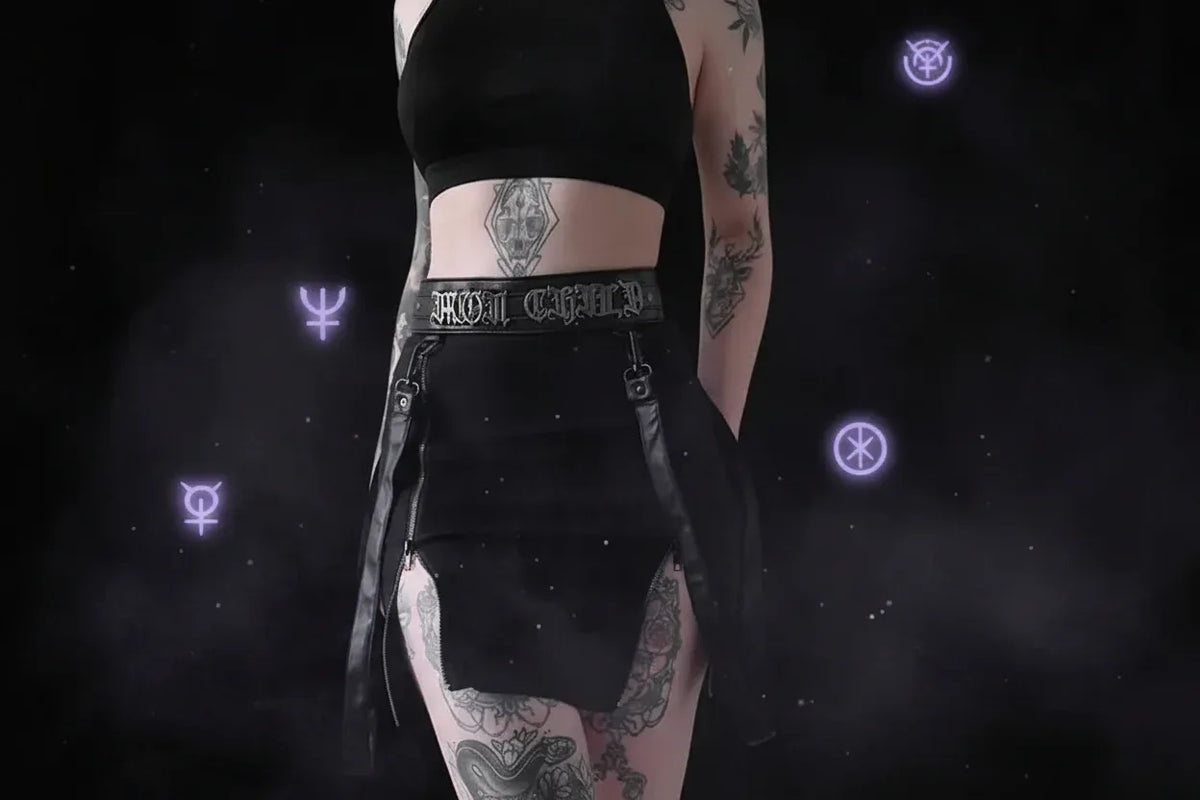 Mini Zipper Skirt - Sorceress Sanctuary Black / S-Black / M-Black / L