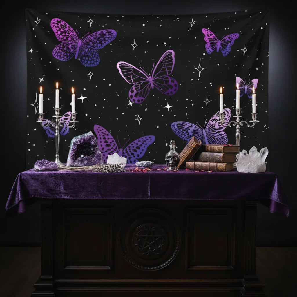Mixed Mystical Tapestries - Sorceress Sanctuary Maths / Brushed Cloth 95x75cm-Maths / Brushed Cloth 150x100cm-Maths / Brushed Cloth 150x130cm-Maths / Brushed Cloth 200x150cm-Maths / Brushed Cloth 230x180cm