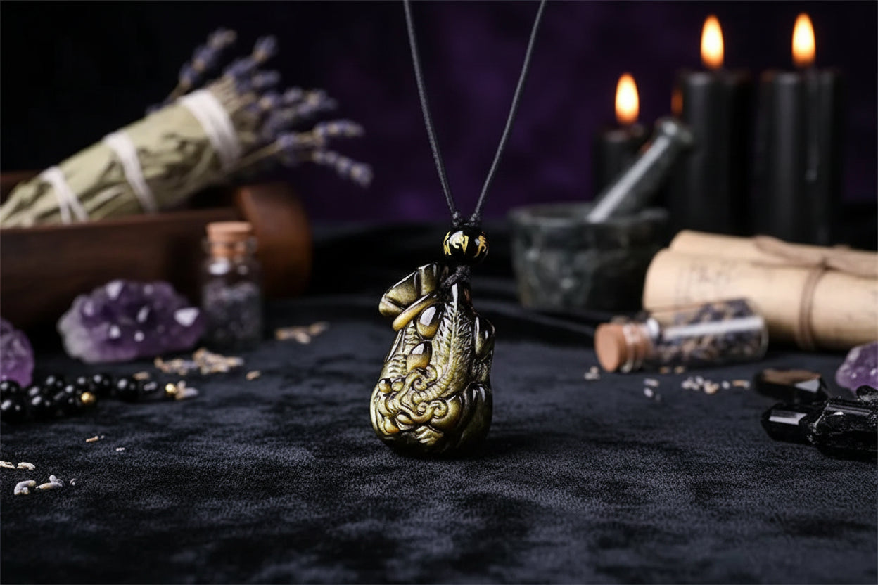 Money Bag Necklace - Sorceress Sanctuary Gold