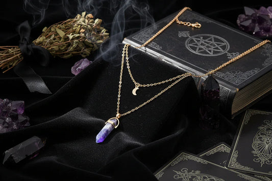 Moon Constellation Necklace - Sorceress Sanctuary blue-silver-green-black-purple