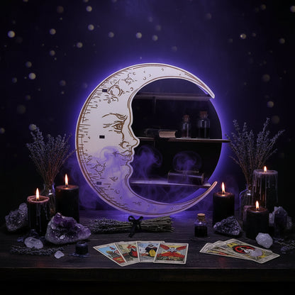 Moon Crystal Shelf - Sorceress Sanctuary Black / 25*25*7.5cm-Purple / 25*25*7.5cm-Yellow / 25*25*7.5cm-Log Color / 25*25*7.5cm
