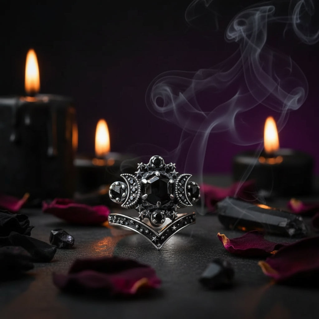 Moon Goddess Alloy Engagement Ring for Women Sorceress Sanctuary