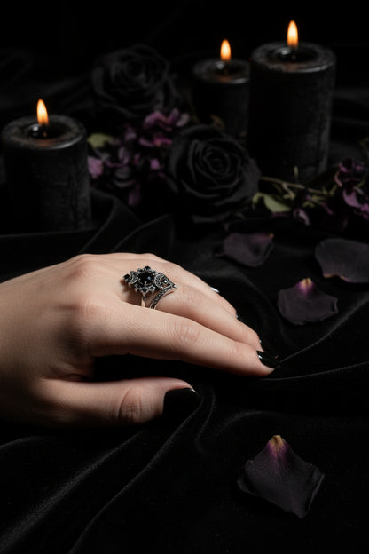 Moon Goddess Alloy Engagement Ring for Women Sorceress Sanctuary