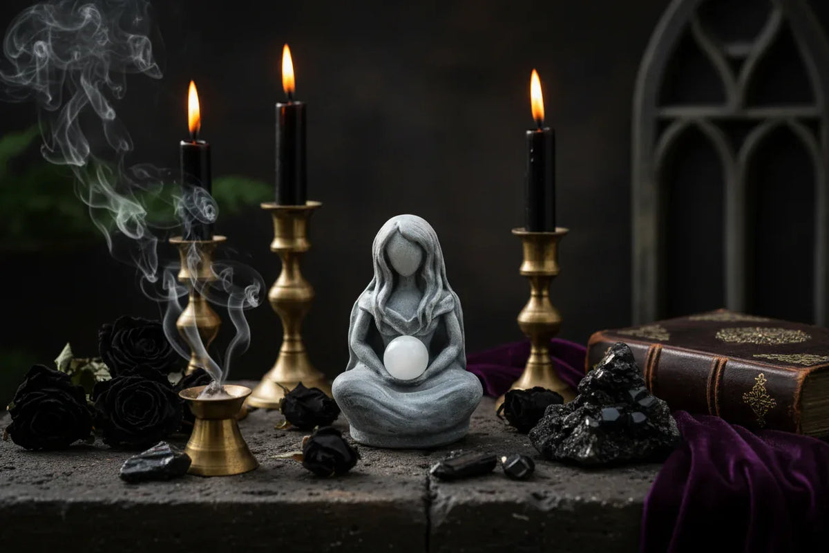 Moon Goddess Statue - Sorceress Sanctuary Moon Goddess / 8*5*4cm