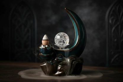 Moon Incense Burner - Sorceress Sanctuary Moon single censer-Moon single censer 201 grain mixed flavor-Moon single incense 201 incense sandalwood