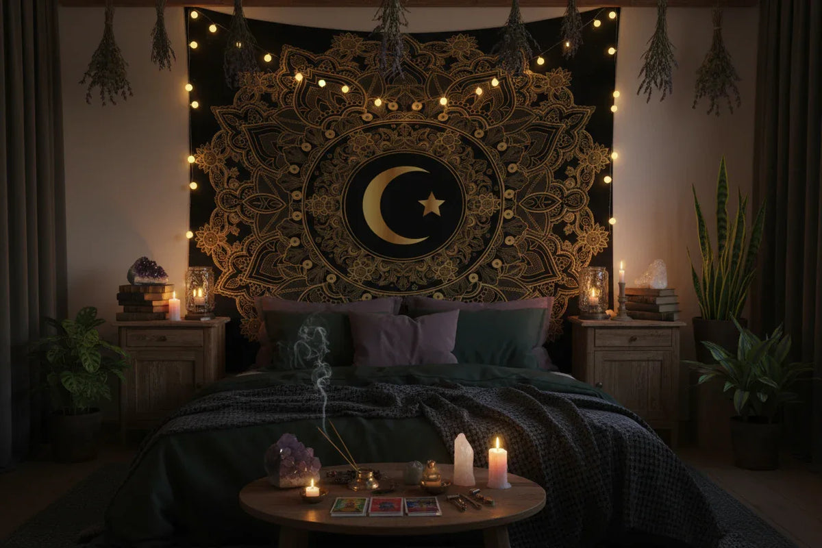 Moon Mandala Tapestry - Sorceress Sanctuary 130X150CM-150X200CM