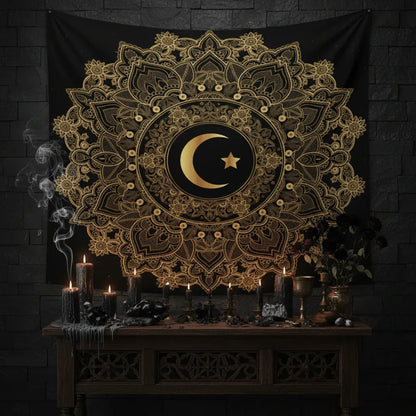 Moon Mandala Tapestry - Sorceress Sanctuary 130X150CM-150X200CM
