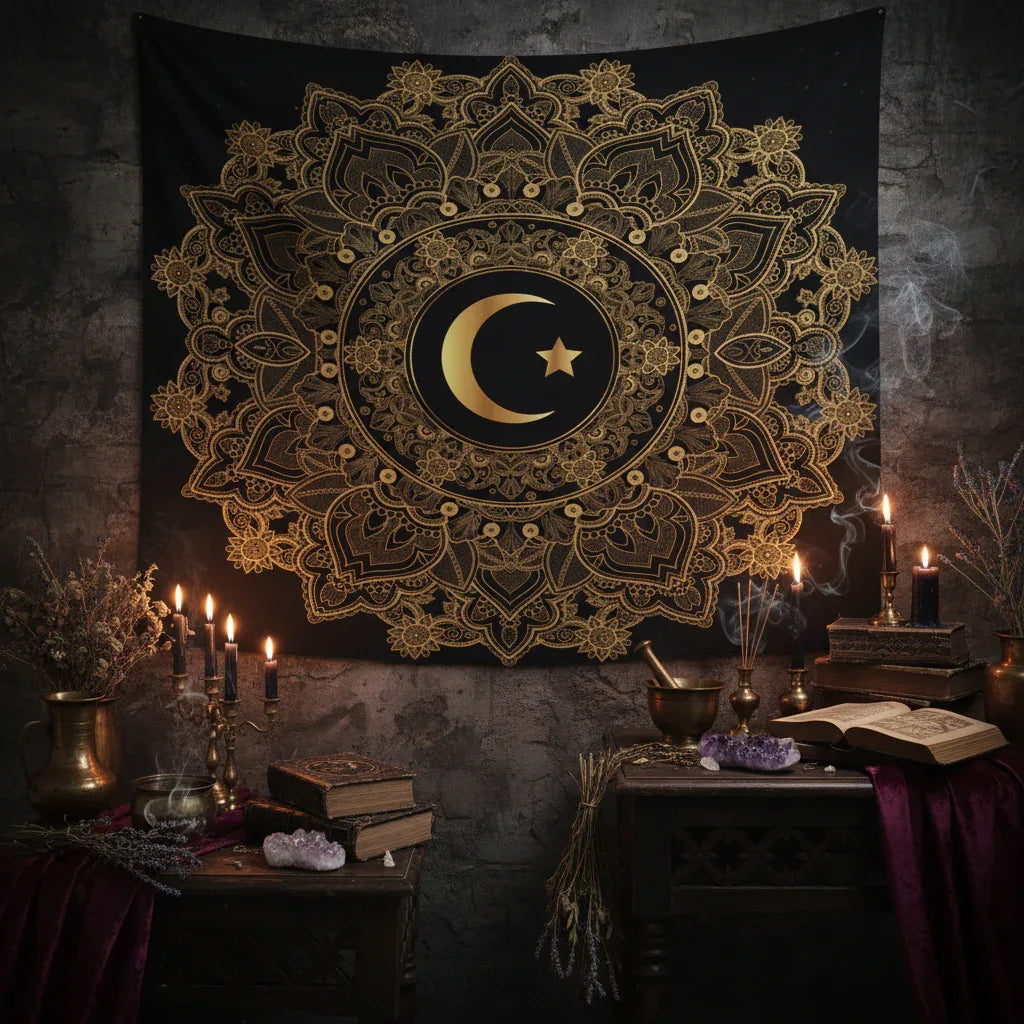 Moon Mandala Tapestry - Sorceress Sanctuary 130X150CM-150X200CM