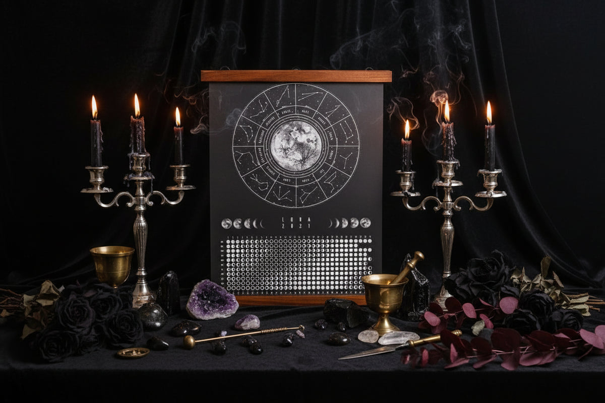 Moon Phase Calendar - Sorceress Sanctuary black