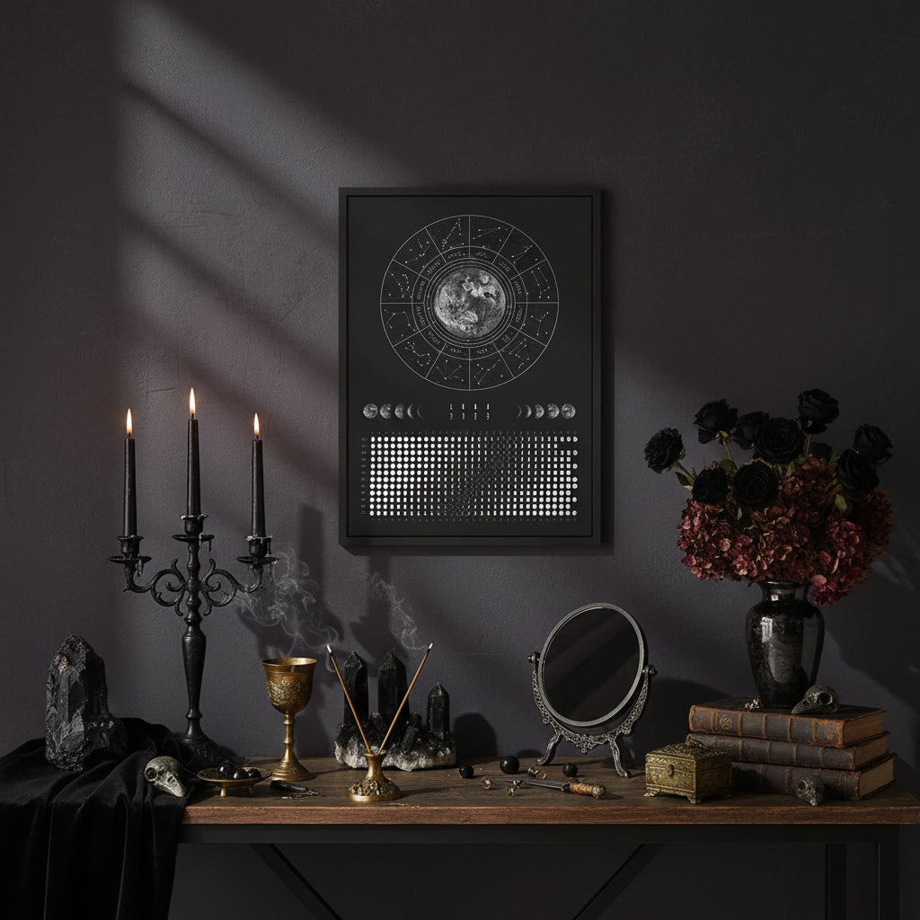Moon Phase Calendar - Sorceress Sanctuary black