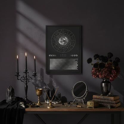 Moon Phase Calendar - Sorceress Sanctuary black