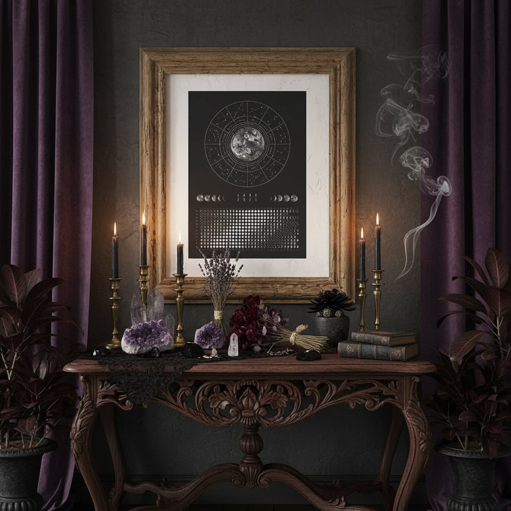 Moon Phase Calendar - Sorceress Sanctuary black