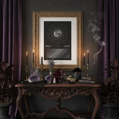 Moon Phase Calendar - Sorceress Sanctuary black