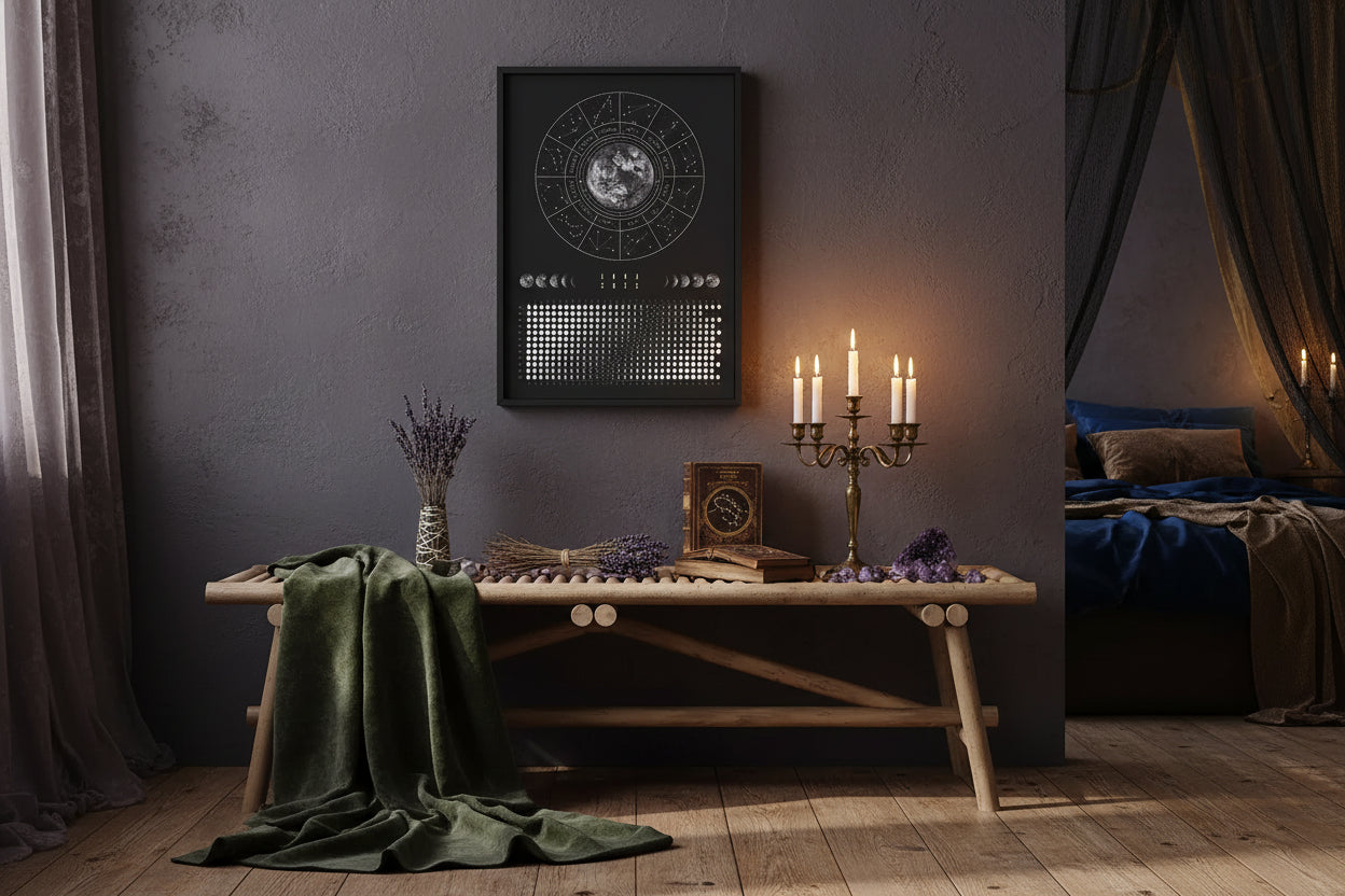 Moon Phase Calendar - Sorceress Sanctuary black
