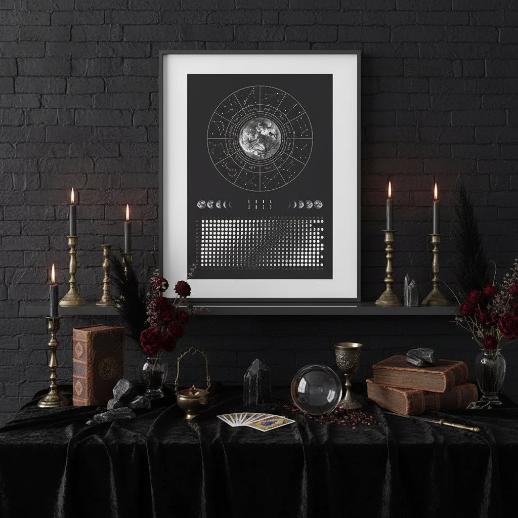 Moon Phase Calendar - Sorceress Sanctuary black
