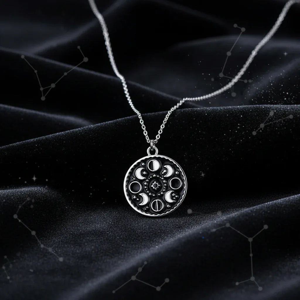 Moon Phase Necklace - Sorceress Sanctuary Silver-Gold-Rose Gold