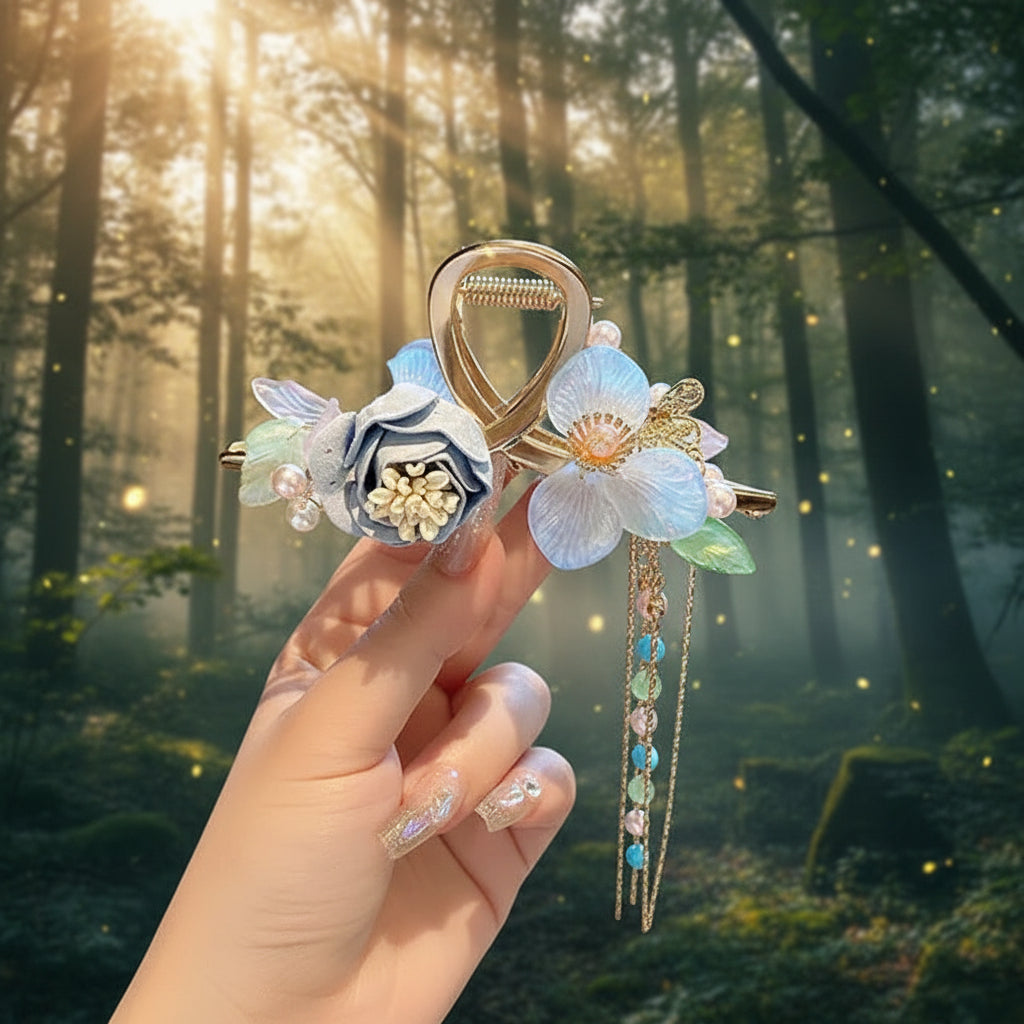 Handmade Lily of the Valley Hanfu Headdress Clip Sorceress Sanctuary