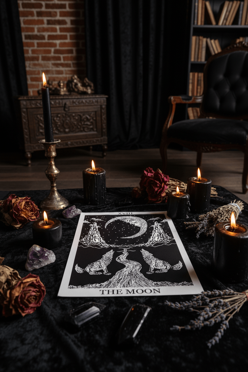 Moonfang Wolf Tapestry Sorceress Sanctuary