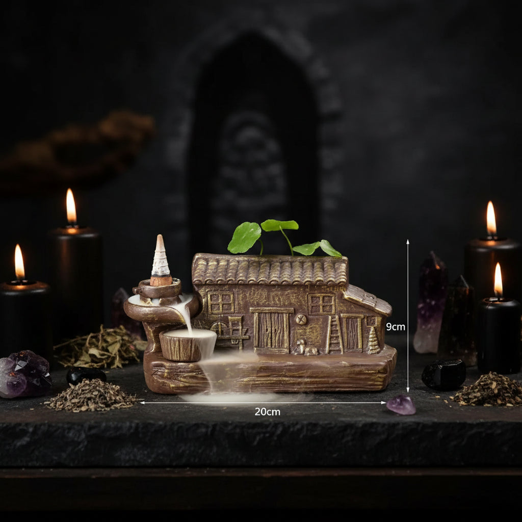 Creative Incense Burner with Monk and Turtle Design Sorceress Sanctuary